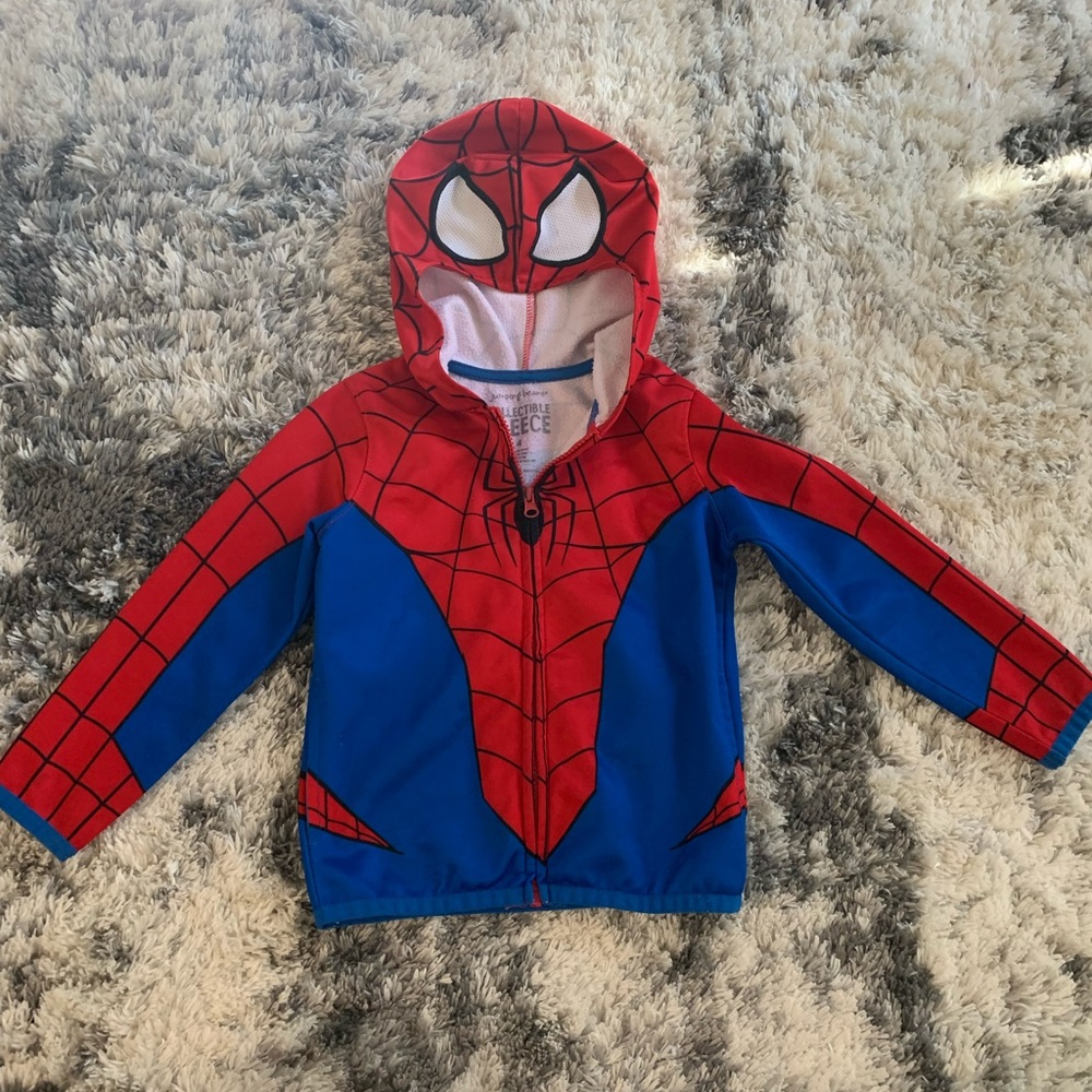 Spider man fleece jacket size 4